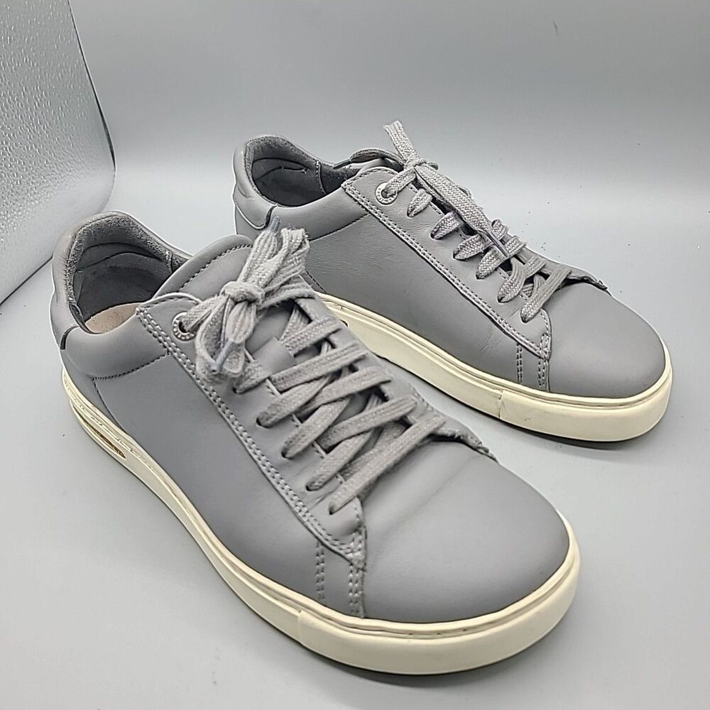 Birkenstock Bend Womens Sz 7 /  38 Gray Leather Sneakers lace-up comfort